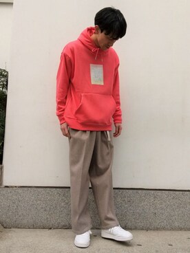 「JUNRED（ジュンレッド）のアイテム（パーカー）」を使った、Daikiさん（メンズ・174cm）の冬コーディネート