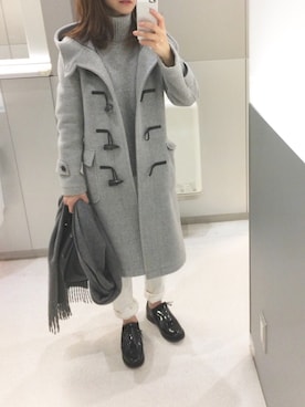 「ドレスシューズ」｜「アイテム（ダッフルコート）」を使った、hachinocoさん（レディース・152cm）の冬コーディネート