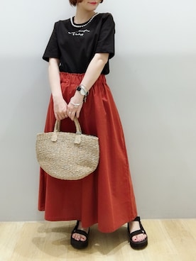 「スカーチョ」｜「アイテム（その他）」を使った、あさみさん（レディース・157cm）の春コーディネート