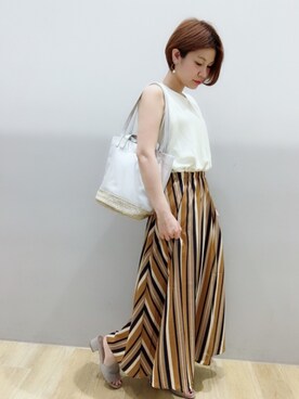 「nice claup」｜「アイテム（その他）」を使った、あさみさん（レディース・157cm）の春コーディネート