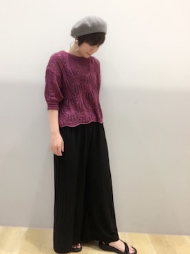 「スカーチョ」｜「アイテム（その他）」を使った、あさみさん（レディース・156cm）の夏コーディネート