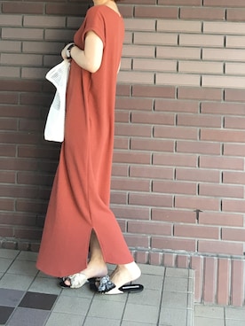 「メッシュバッグ」｜「アイテム（その他）」を使った、あさみさん（レディース・156cm）の春コーディネート