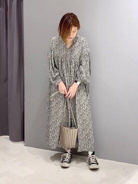 「プリーツバッグ」｜「アイテム（その他）」を使った、あさみさん（レディース・156cm）の秋コーディネート
