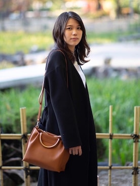 「LAKOLE（ラコレ）のアイテム（その他アウター）」を使った、Aoi.さん（レディース・163cm）の冬コーディネート