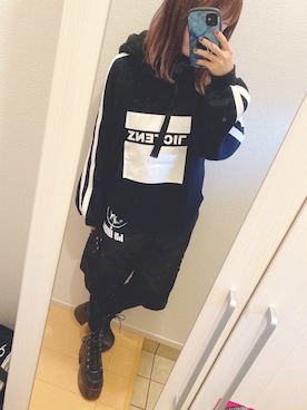 「M.Y.O.B（エム.ワイ.オー.ビー）のアイテム（パンツ）」を使った、maro‎.さん（レディース・161cm）の冬コーディネート