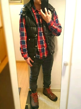 「KEEN（キーン）のアイテム（その他シューズ）」を使った、とこちんさん（メンズ・167cm）の冬コーディネート
