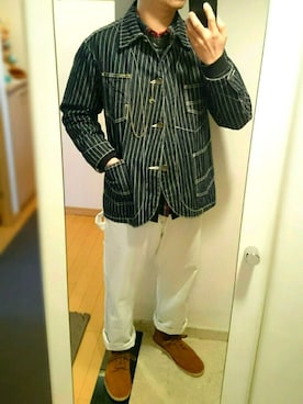 「STUDIO D'ARTISAN（ステュディオ・ダ・ルチザン）のアイテム（ジャケット/アウター）」を使った、とこちんさん（メンズ・167cm）の冬コーディネート