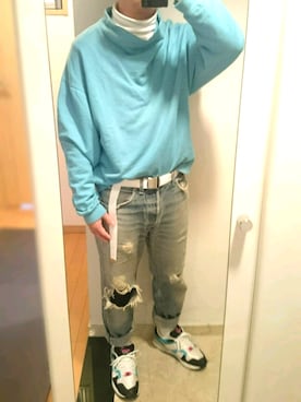 「ドラフトリーバイス」｜「アイテム（スウェット）」を使った、とこちんさん（メンズ・167cm）の冬コーディネート