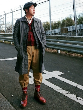 「johnbull」｜「アイテム（ダウンジャケット/コート）」を使った、とこちんさん（メンズ・167cm）の冬コーディネート
