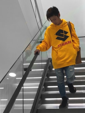「KanyeWest」｜「アイテム（パンツ）」を使った、Da!k!さん（メンズ・165cm）の秋コーディネート