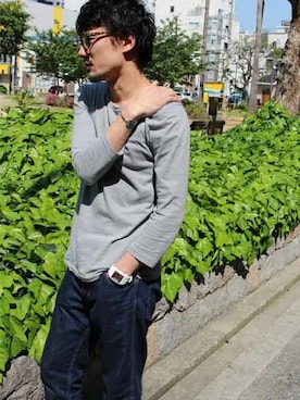 「Franc Temps（フランテンプス）のアイテム」を使った、冷酒さん（メンズ・172cm）の春コーディネート