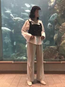 「LOWRYS FARM（ローリーズファーム）のストレッチヒールブーツ　851418（ブーツ）」を使った、いそのかつお🥕さん（レディース・155cm）の秋コーディネート