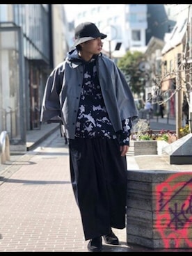 「is-ness（イズネス）のアイテム」を使った、ハシさん（メンズ・173cm）の春コーディネート