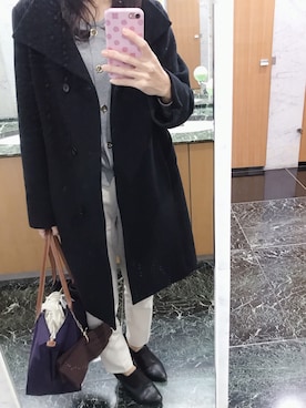 「きれいめスタイル」｜「アイテム（その他アウター）」を使った、K*Kさん（レディース・160cm）の冬コーディネート