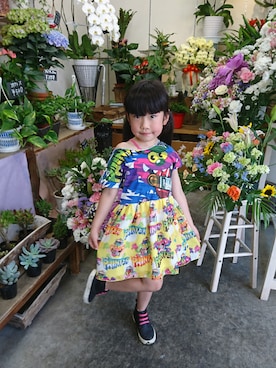 「JAM（ジャム）のアイテム（ワンピース/ドレス）」を使った、ポコさん（キッズ・120cm）の春コーディネート