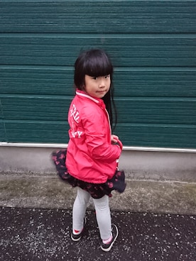 「ヒスミニ」｜「アイテム（ジャケット/アウター）」を使った、ポコさん（キッズ・120cm）の秋コーディネート