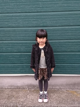 「COMME CA DU MODE（コムサデモード）のアイテム（ジャケット/アウター）」を使った、ポコさん（キッズ・120cm）の秋コーディネート