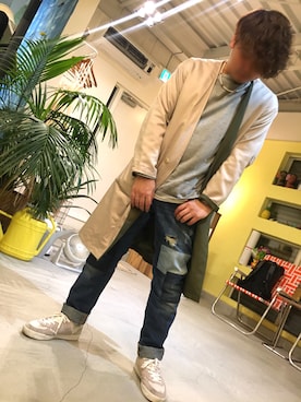 「RAGEBLUE（レイジブルー）のアイテム（その他アウター）」を使った、ナナシノゴンベエさん（メンズ・165cm）の冬コーディネート