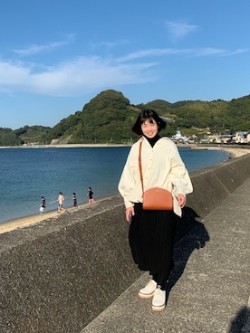 「OZOC（オゾック）のアイテム（スニーカー）」を使った、ななさん（レディース・155cm）の秋コーディネート