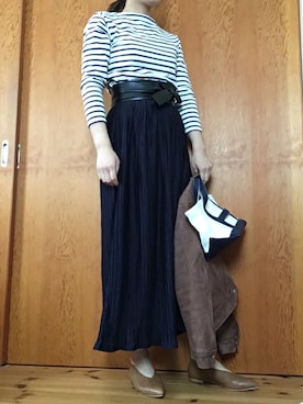 「Te chichi（テチチ）のアイテム（ライダースジャケット）」を使った、aya1550さん（レディース・166cm）の春コーディネート