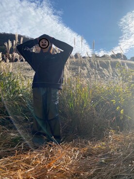 「BASIC COTTON（ベーシックコットン）のアイテム（トップス）」を使った、サヤカさん（レディース・155cm）の秋コーディネート