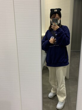 「韓国好きな人と繋がりたい」｜「アイテム（ニットキャップ/ビーニー）」を使った、サヤカさん（レディース・155cm）の秋コーディネート