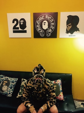 「A BATHING APE（アベイシングエイプ）のアイテム（モッズコート）」を使った、OBeeさん（メンズ・175cm）の冬コーディネート