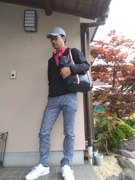 「FILA（フィラ）のアイテム（パンツ）」を使った、としぼーさん（メンズ・178cm）の春コーディネート