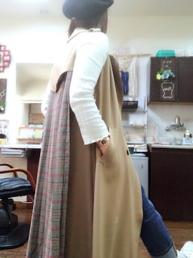 「coca（coca）（コカ）のアイテム（トレンチコート）」を使った、NA→☆さん（レディース・156cm）の秋コーディネート
