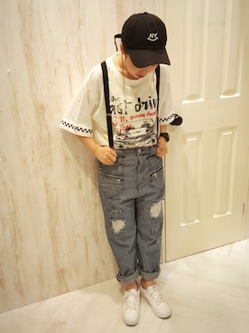 「ボーイフレンドデニム」｜UKIさん（レディース・155cm）の春コーディネート