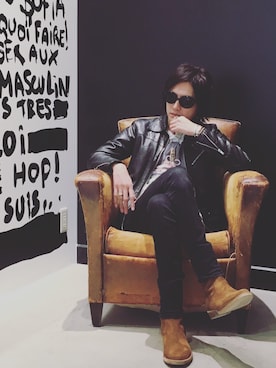「RAGS McGREGOR （ラグスマックレガー）のアイテム（シューズ）」を使った、akihiro hachiyaさん（メンズ・173cm）の冬コーディネート