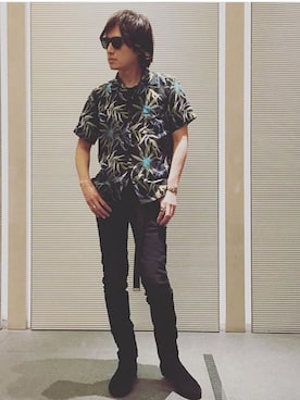 「RAGS McGREGOR （ラグスマックレガー）のアイテム（シューズ）」を使った、akihiro hachiyaさん（メンズ・173cm）の夏コーディネート