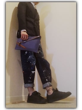 「BOGLIOLI（ボリオリ）のアイテム（テーラードジャケット）」を使った、yu-さん（メンズ・172cm）の春コーディネート
