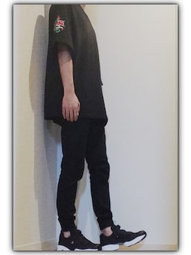 「soe（ソーイ）のアイテム（Tシャツ/カットソー）」を使った、yu-さん（メンズ・172cm）の夏コーディネート