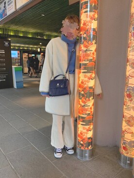 「PAUL&JOE（ポールアンドジョー）のアイテム（バッグ）」を使った、lovellyさん（レディース・160cm）の冬コーディネート