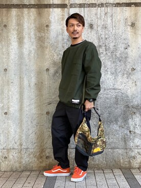 メンズのブルゾン グリーン カーキ 緑色系 プルオーバー コーディネート セールアイテム Zozotown