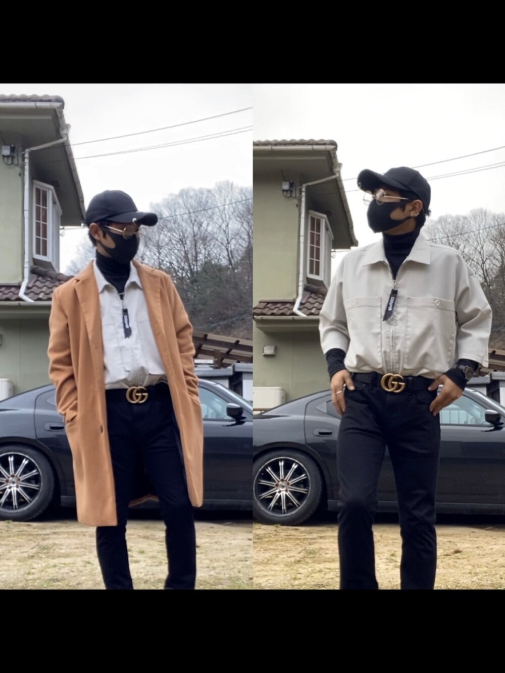 「おしゃれさんと繋がりたい、休日スタイル、今日のコーデ、ootd、シンプルコーデ、冬コーデ、冬、カジュアル、黒スキニー、韓国ファッション」｜「🔥インスタやってます🔥のアイテム（名刺入れ、その他）」を使った、か ずさん（メンズ・160cm）の冬コーディネートの1枚目の写真
