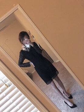 「sandro（サンドロ）のアイテム（ワンピース/ドレス）」を使った、一口气吃十碗白米饭さん（レディース・160cm）の冬コーディネート