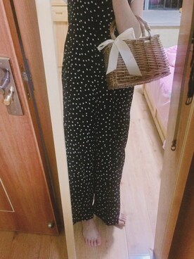 「flower（フラワー）のアイテム（つなぎ/オールインワン）」を使った、yuanyuanさん（レディース・156cm）の夏コーディネート