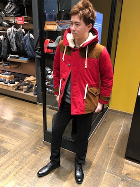 「ユニオンステーション」｜「アイテム（ダウンジャケット/コート）」を使った、USイーアスつくばさん（メンズ・165cm）の冬コーディネート