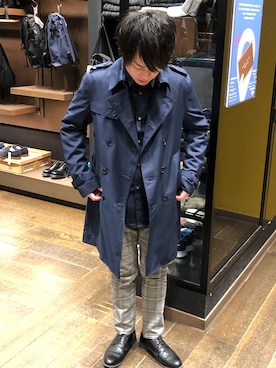 「ユニオンステーション」｜「アイテム（トレンチコート）」を使った、USイーアスつくばさん（メンズ・165cm）の冬コーディネート