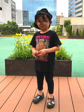 「JOEY HYSTERIC（ジョーイヒステリック）のアイテム（帽子）」を使った、ひなっちゃんさん（キッズ・100cm）の夏コーディネート