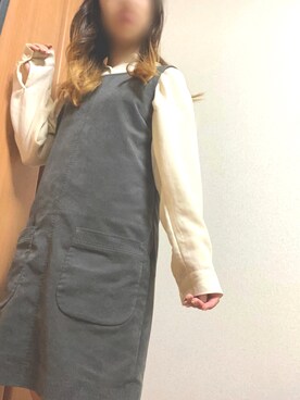 「present（プレゼント）のアイテム（ワンピース/ドレス）」を使った、すださん（レディース・157cm）の秋コーディネート