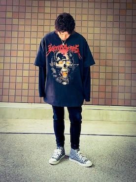 「vetements」｜「アイテム（その他）」を使った、低身長ポコちゃんさん（メンズ・161cm）の春コーディネート
