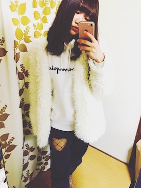 「ANAP（アナップ）のアイテム（その他アウター）」を使った、メイさん（レディース・150cm）の冬コーディネート
