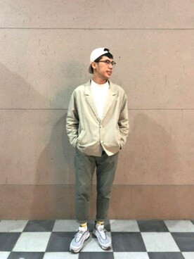 「西裝外套」｜胡凱博さん（メンズ・174cm）の秋コーディネート