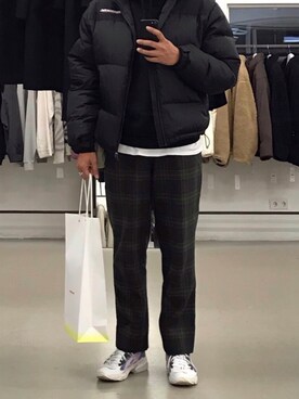 「thisisneverthat（ディスイズネバーザット）のアイテム（ジャケット/アウター）」を使った、Poruruさん（メンズ・175cm）の冬コーディネート