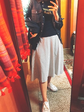 「Abercrombie&Fitch（アバークロンビーアンドフィッチ）のアイテム（ニット/セーター）」を使った、yilinyさん（レディース・160cm）の夏コーディネート