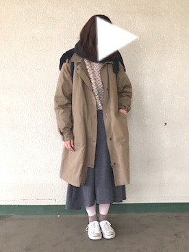 「flower」｜「アイテム（その他アウター）」を使った、ぴよさんさん（レディース・160cm）の冬コーディネート