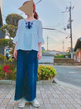 「CONVERSE（コンバース）のCONVERSE コンバース ジャック パーセル / JACK PURCEL（スニーカー）」を使った、ぴよさんさん（レディース・160cm）の春コーディネート